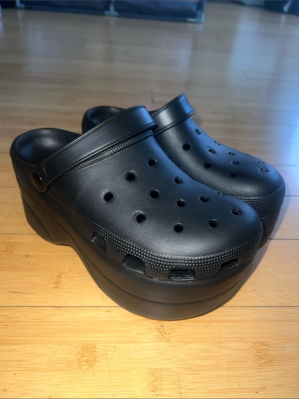 Black Platform Clog Slip-Ons